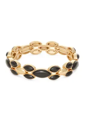 Jet Cluster Stone Stretch Bracelet by Napier