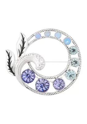 Spiral Blue Stone Pin