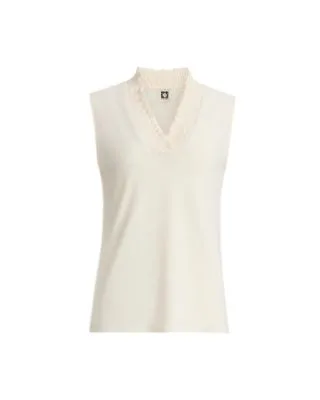 Missy Smocked Neck Tank Top by Anne Klein