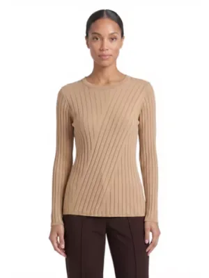 Missy Crew Neck Long Sleeve Wide Rib by Jones New York