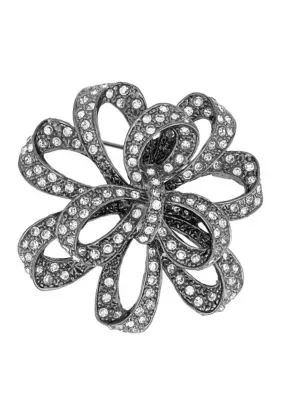 Open Pave Ribbon Brooch by Belk