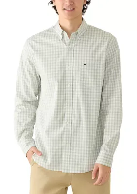 Long Sleeve Poplin Gingham Shirt by Crown & Ivy