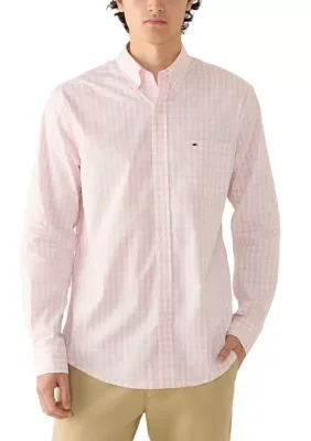 Long Sleeve Poplin Gingham Shirt