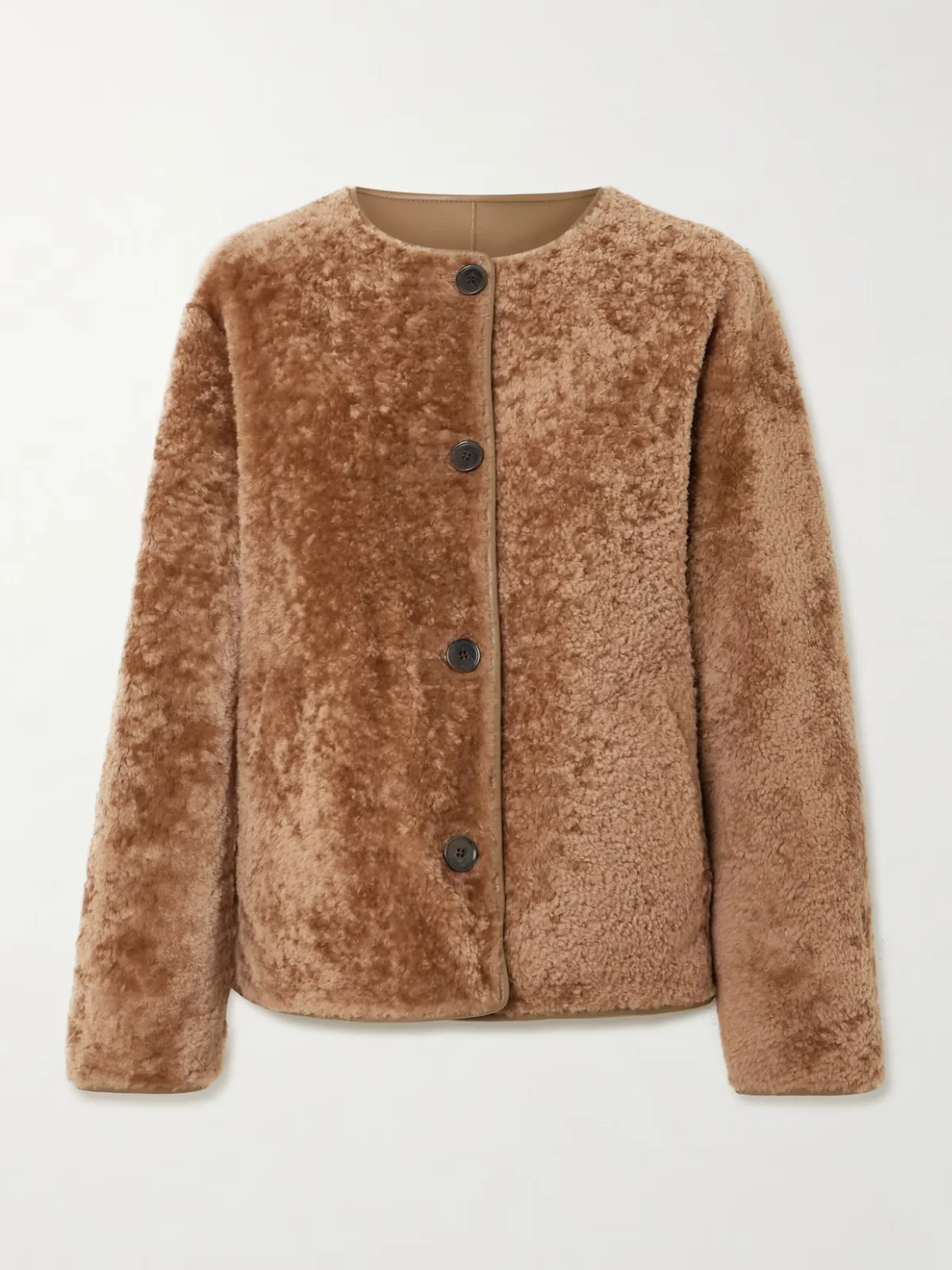 - Lucine Reversible Leather And Shearling Jacket -