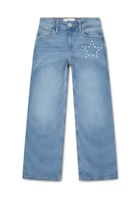 Pearly High Rise Wide Leg Jeans by Abercrombie Kids