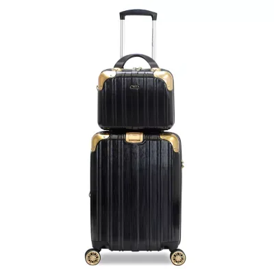Melrose S 2-Piece TSA Anti-Theft Spinner Weekender Bag, 22 In by American Green Travel