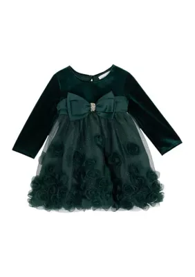 Velvet Tiered Dress by Rare Editions