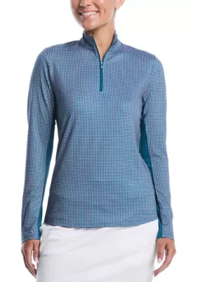 Long Sleeve Geo Sun Protection Pullover by Pga Tour