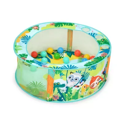 Rowdy Rainforest Stow & Go Ball Pit, 20 Balls, 6M+ by Bright Starts