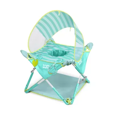 Pop N Jump Indoor Outdoor Portable Baby Activity Center - Sky Stripes by Bright Starts
