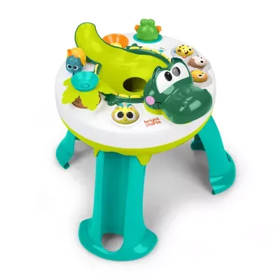 Giggly Gator Pop Activity Table, 45+ Sounds, Melodies & Lights, Spinning Ball Drop, 6M+ by Bright Starts