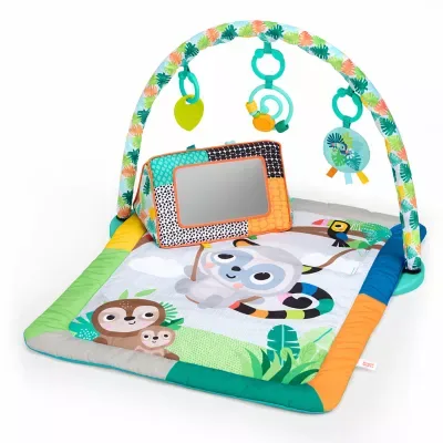 Tropical Treetop Baby Activity Gym & Tummy Time Mat with Toy Bar and 4 Toys by Bright Starts