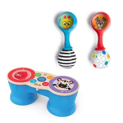 First Tunes Drum & Shakers Musical Gift Set, 3-Piece, Ages 6+ Months by Baby Einstein