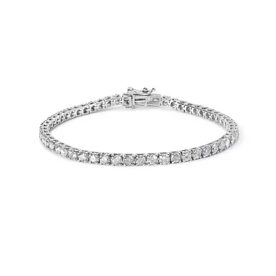 10K White Gold 5.00 Cttw Natural Diamond Tennis Bracelet, 7 In by Haus of Brilliance