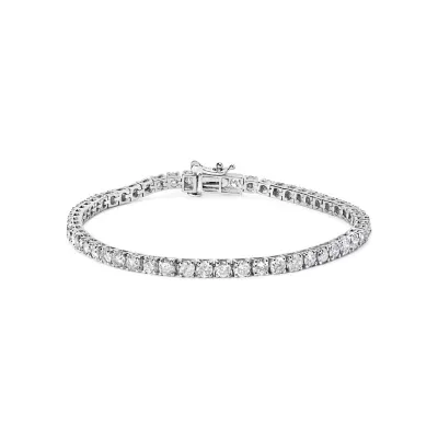 10K White Gold 6.00 Cttw Classic Natural Diamond Tennis Bracelet, 7 In by Haus of Brilliance