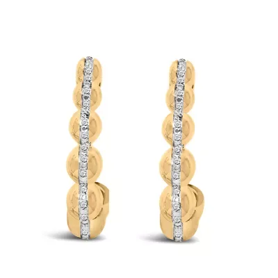 Gold Vermeil Diamond Accent Bold Earring by Haus of Brilliance