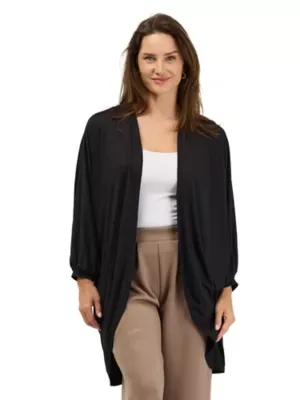 Basic Soft Stretch Open Front Cardigan Jacket