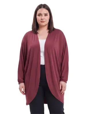 Basic Soft Stretch Open Front Cardigan Jacket by 24seven Comfort Apparel