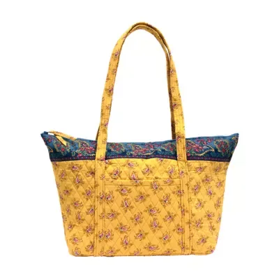 Sunbright Floral Cotton Quilted Tote Bag by C&f Home