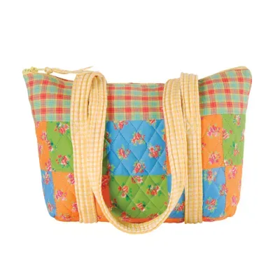 Capri Patchwork Cotton Quilted Tote Bag by C&f Home
