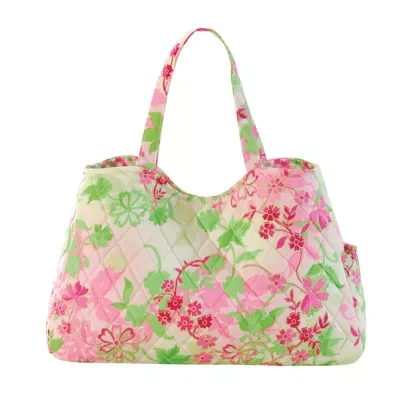 Eden Floral Cotton Quilted Tote Bag 11 x 7