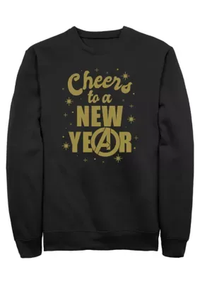 New Year Graphic Crew Fleece Sweatshirt by Marvel