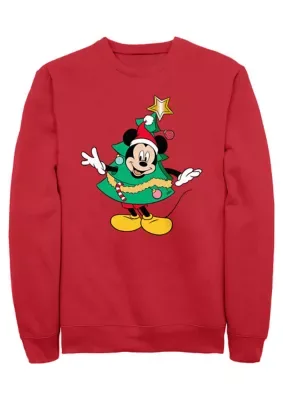 Wearing a Tree Graphic Crew Fleece Sweatshirt by Disney