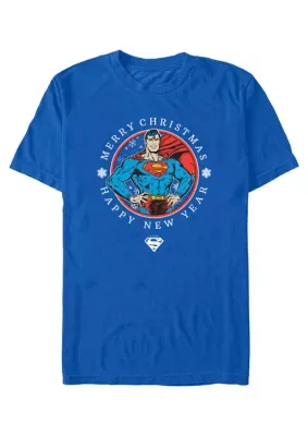 DC Comics Christmas Badge Graphic T-Shirt by DC Comics