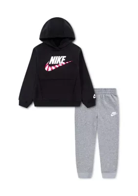 Candy Cane Swoosh Graphic Fleece Set by Nike