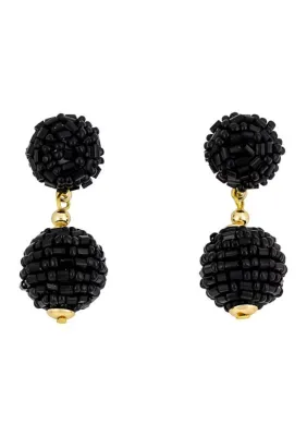 Woven Seed Bead Ball Drop Earrings by Belk