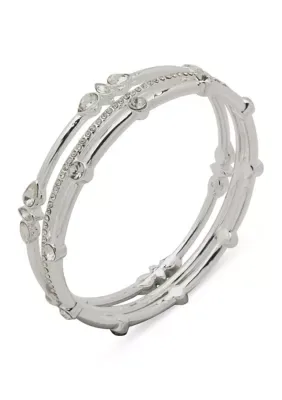 Tone Crystal Bangle Bracelet Set by Nine West