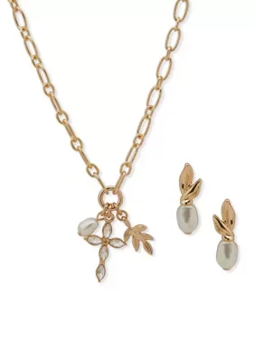 Faith Necklace & Earring Set by Nine West