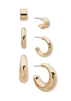Tone Multi Hoop Trio Earrings by Nine West