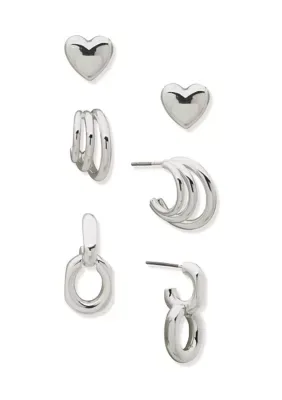 Heart Trio Earring Set by Nine West