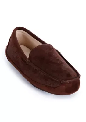 Distressed Microsuede Driving Moccasin Slippers by Totes