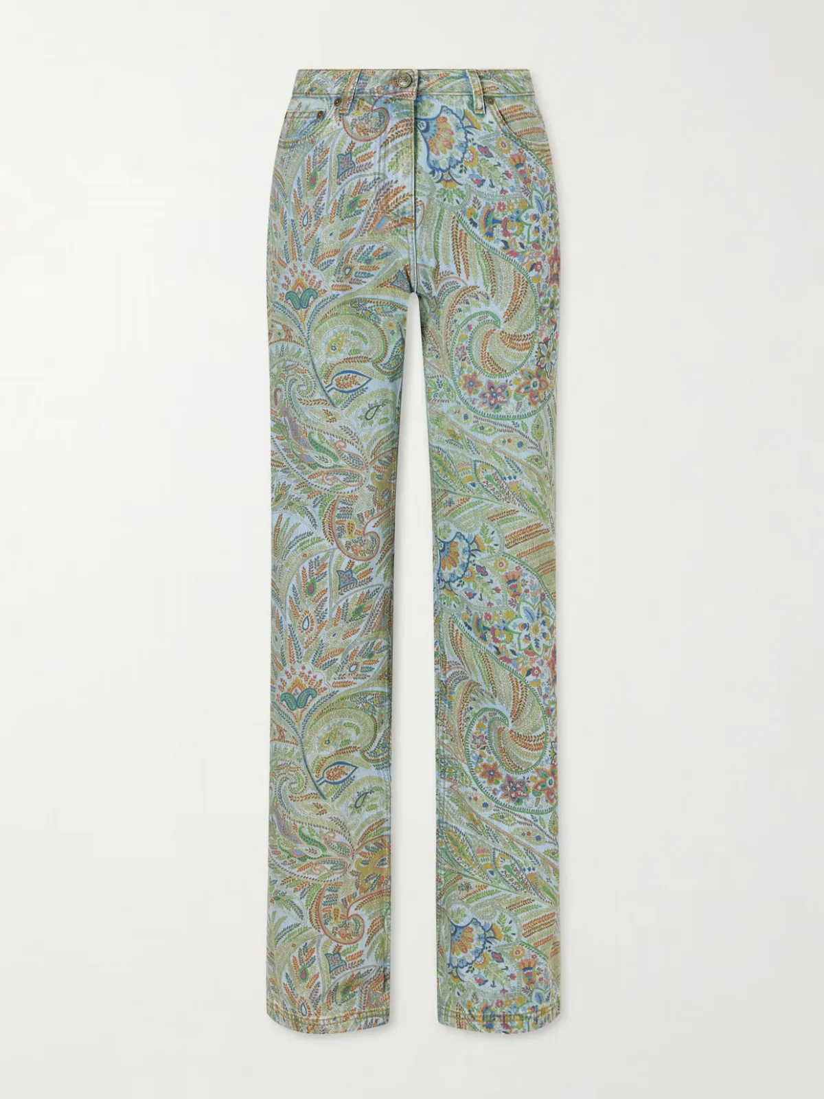 - Paisley-print Flared Jeans -