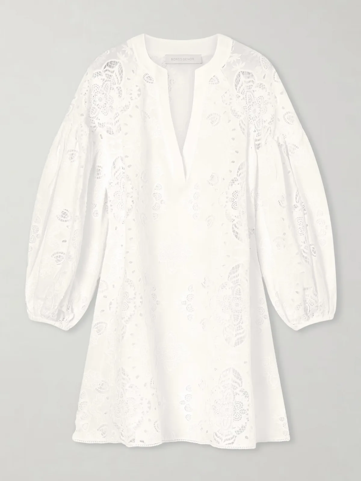 - Harlow Cotton-blend Lace Mini Dress -