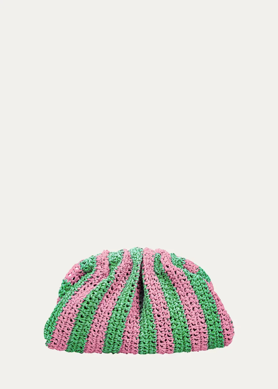 Game Striped Crochet Clutch Bag by Maria La Rosa