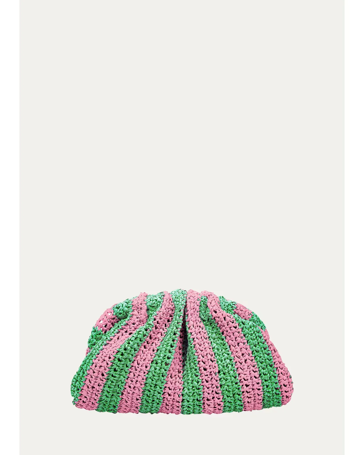 Game Striped Crochet Clutch Bag by Maria La Rosa