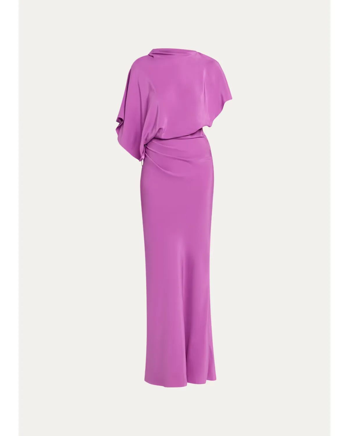 Backless Draped Satin Dress by Christopher Esber