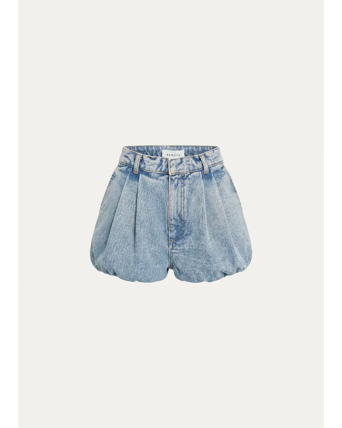 Jo Denim Bubble Shorts by SEROYA