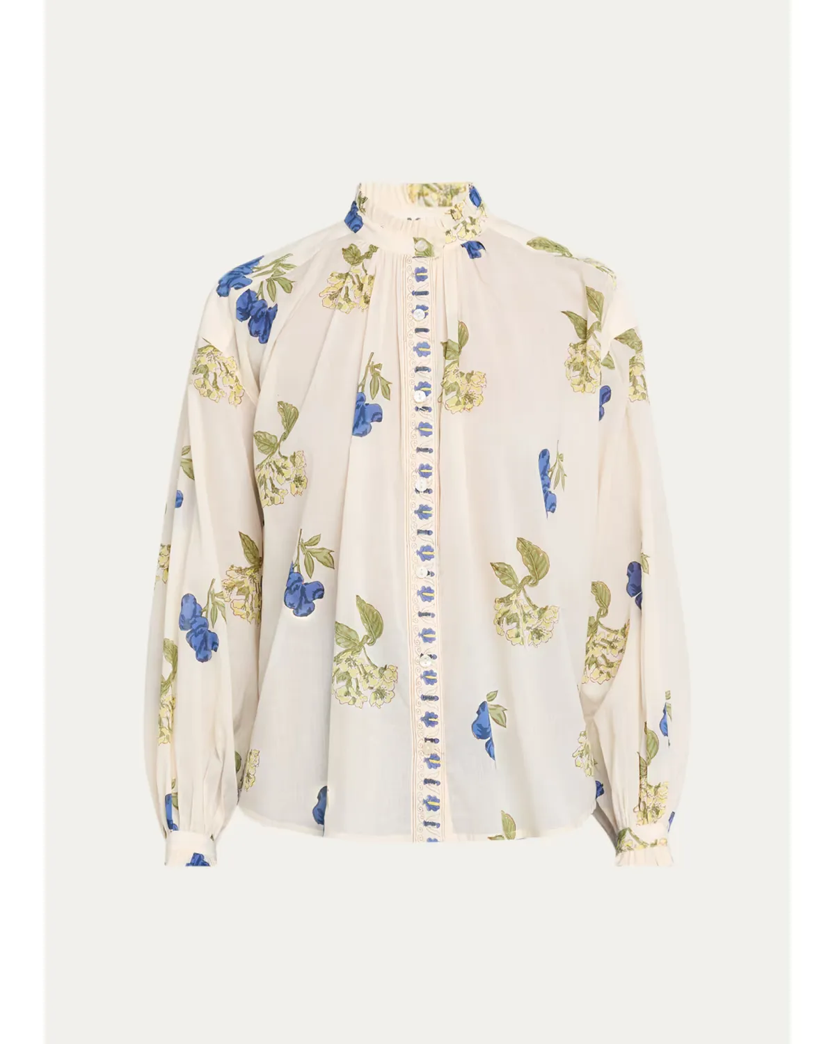 Poet Long-Sleeve Floral Cotton Blouse by Alix of Bohemia