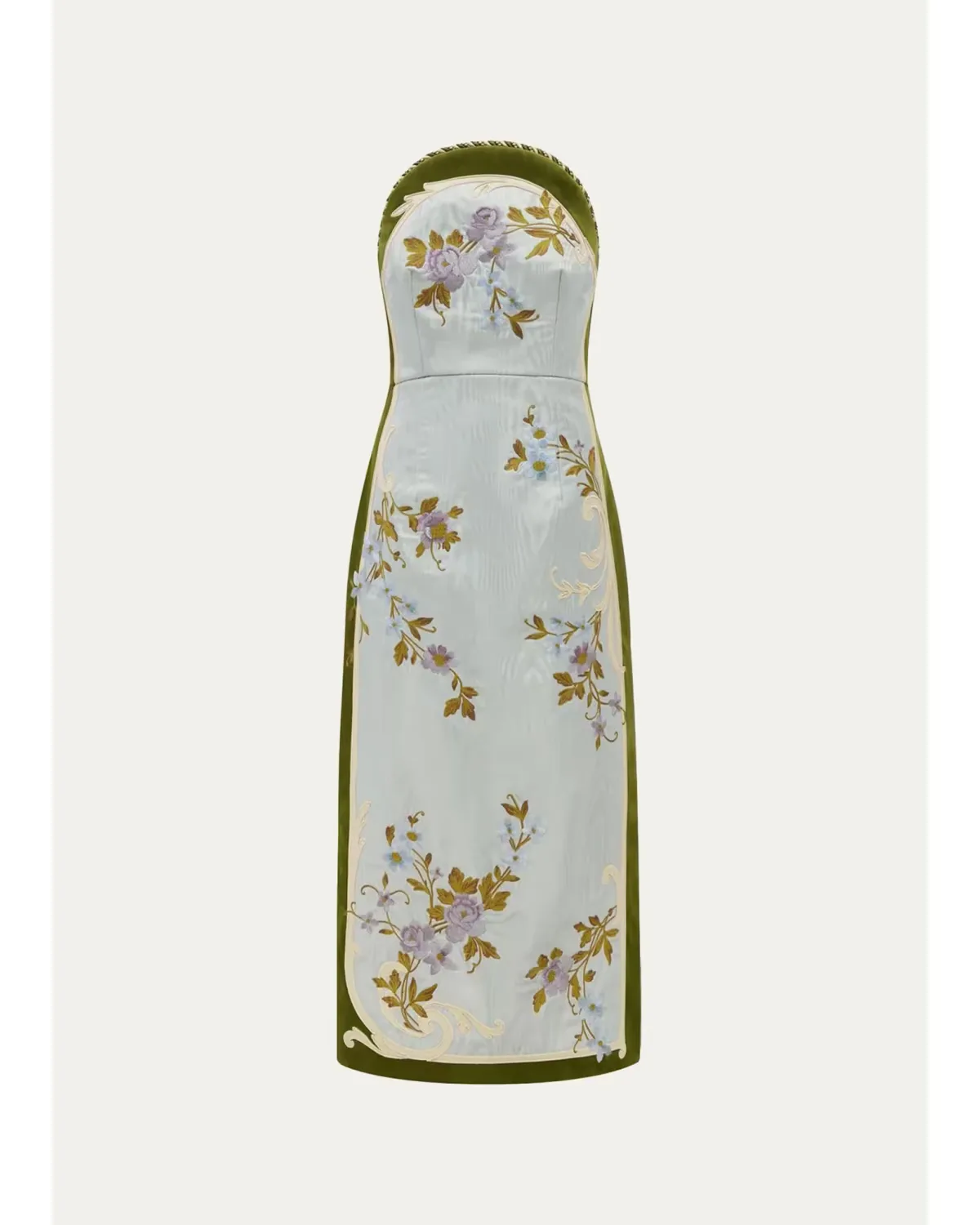 Odessa Floral Linen-Cotton Blend Midi Dress by ALMAIS