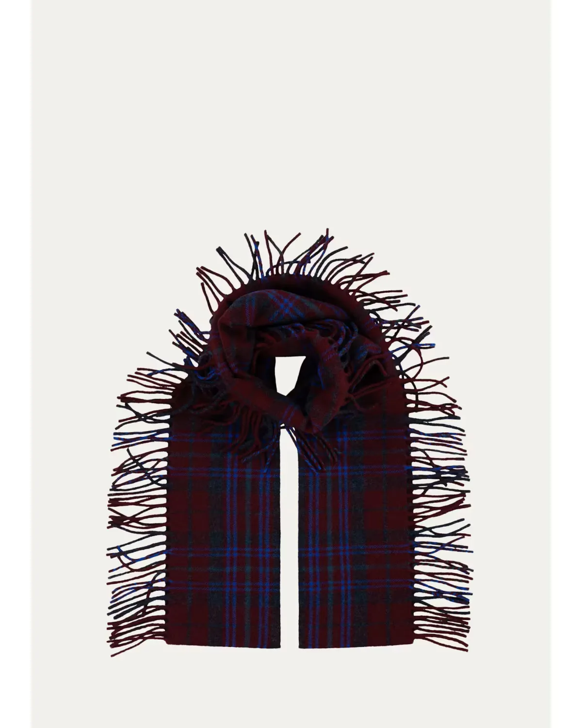 Collessie Wool and Cashmere Plaid Scarf