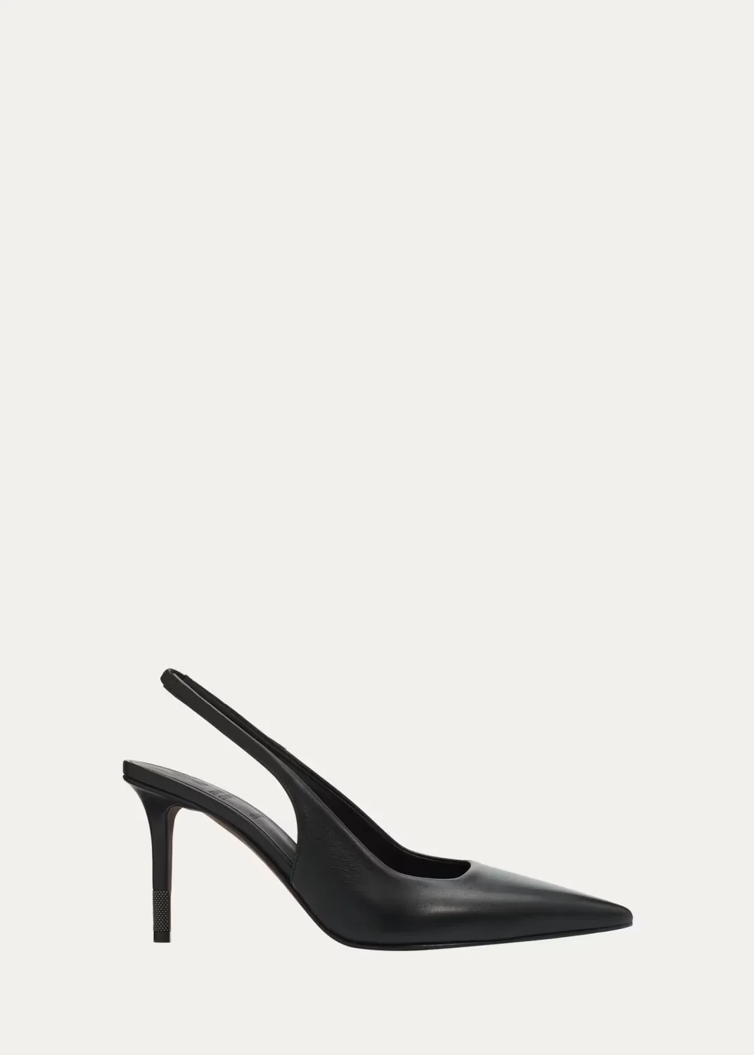 100mm Leather Slingback Pumps