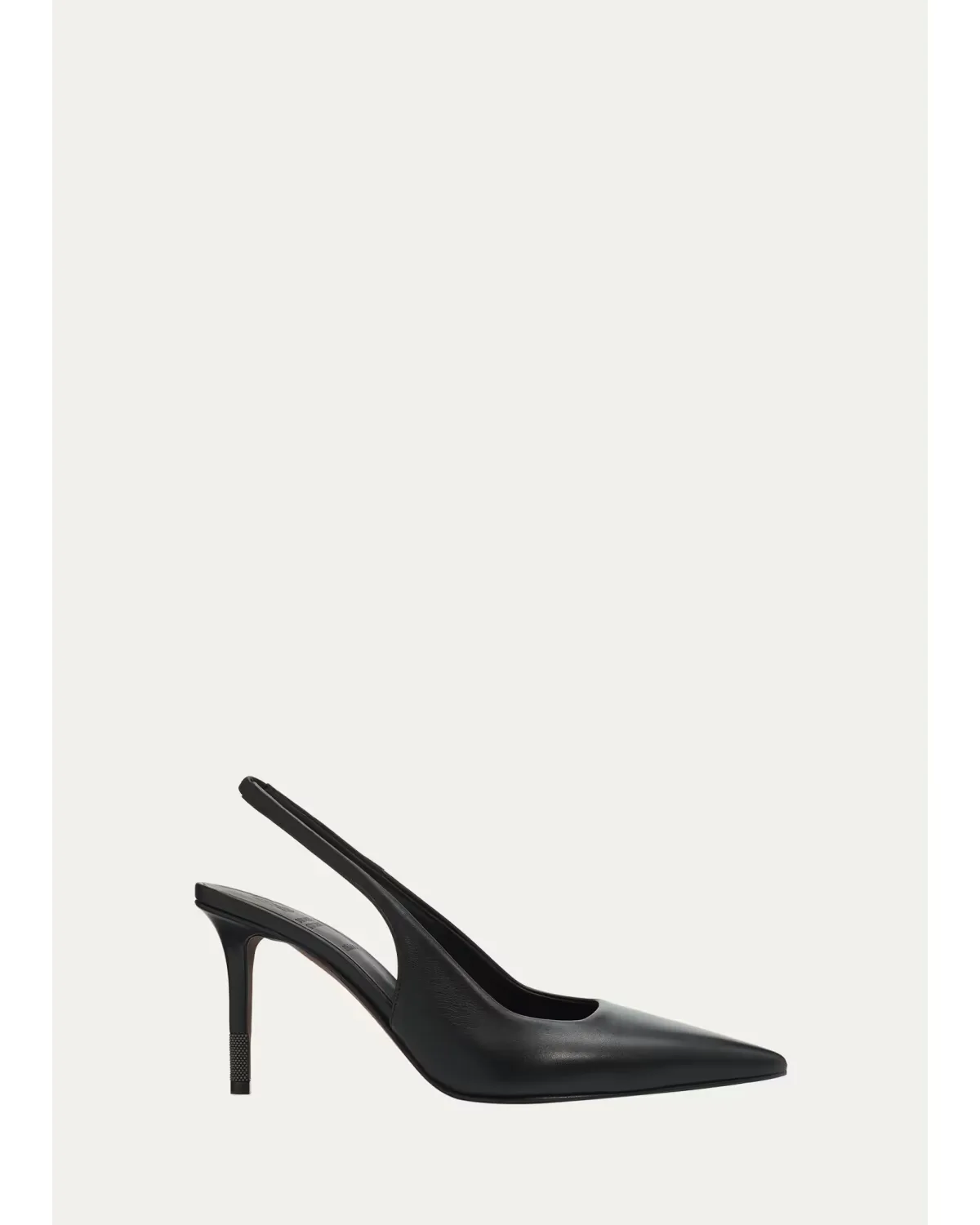 100mm Leather Slingback Pumps by Brunello Cucinelli