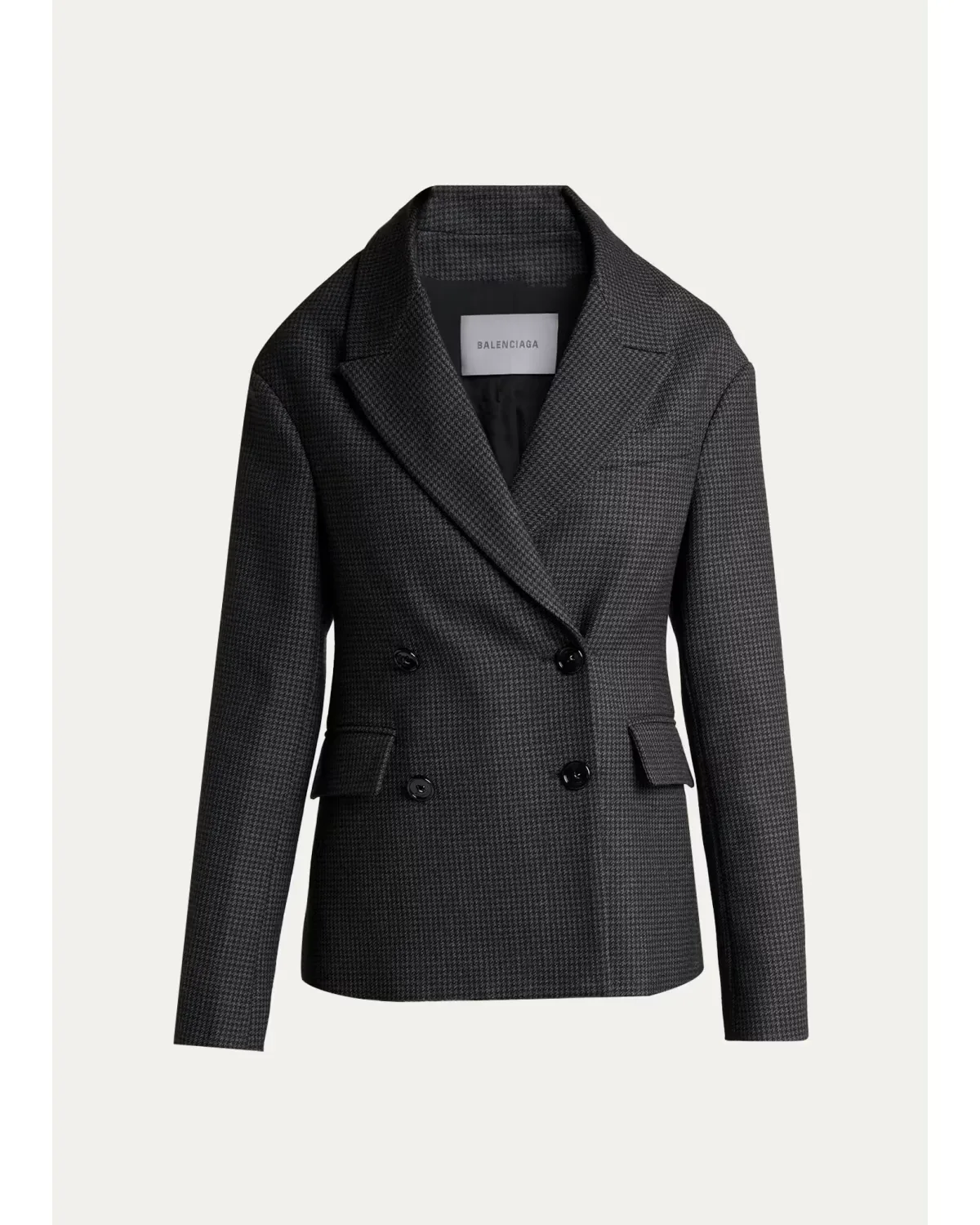 Stola Wool Houndstooth Jacket by Balenciaga