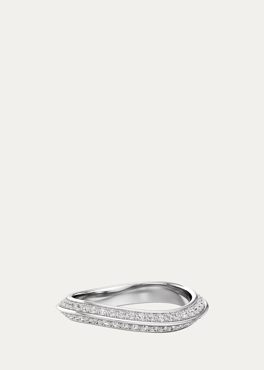 18K White Gold Diamond Band Ring by Bhansali