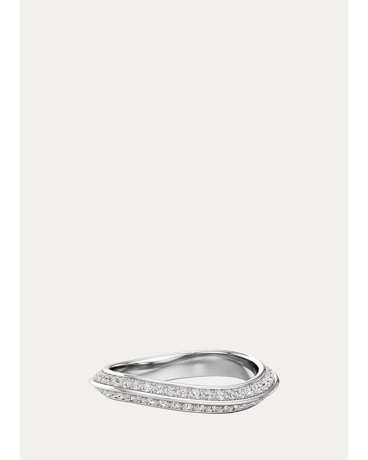 18K White Gold Diamond Band Ring by Bhansali