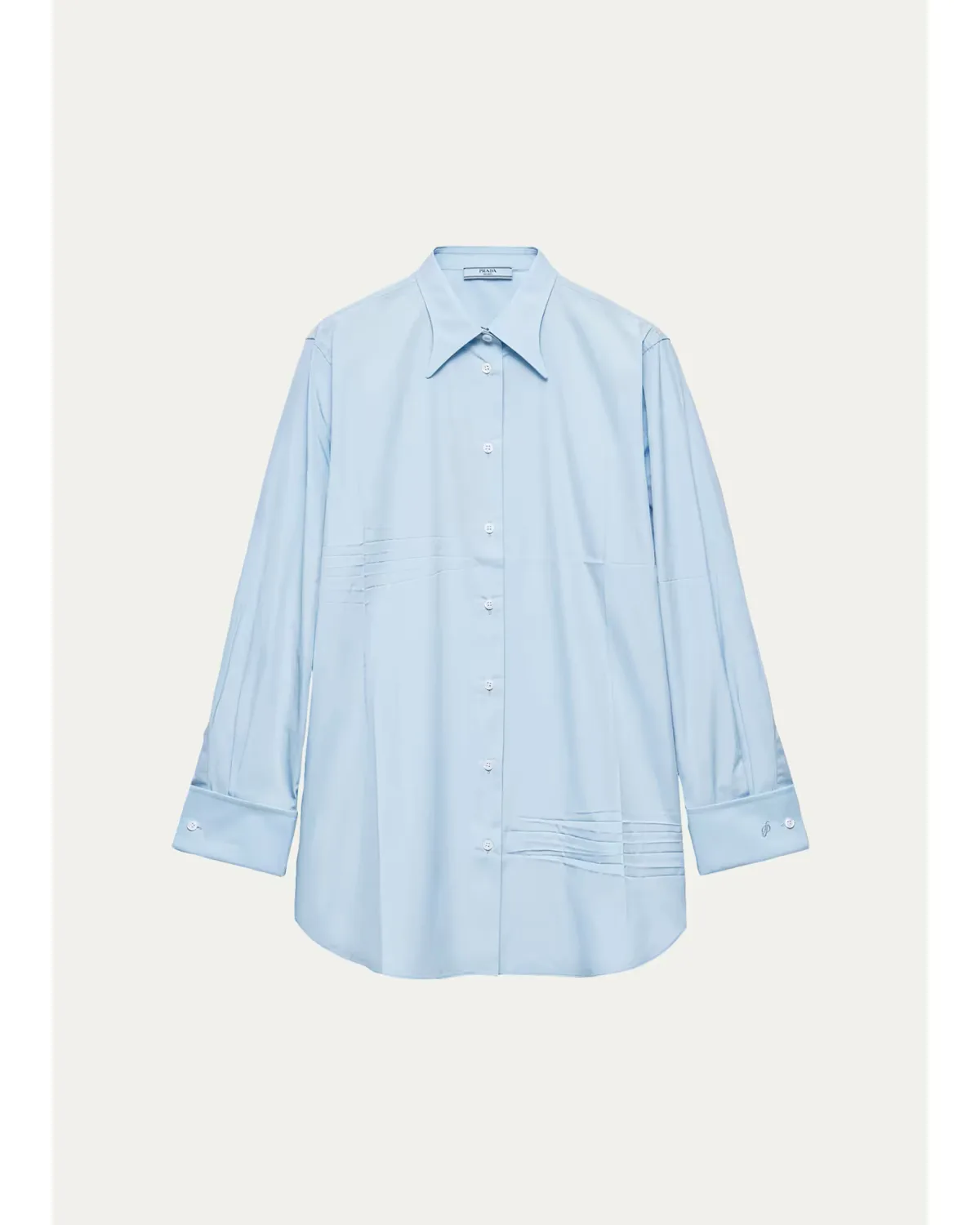 Cotton Poplin Button-Down Shirt by Prada